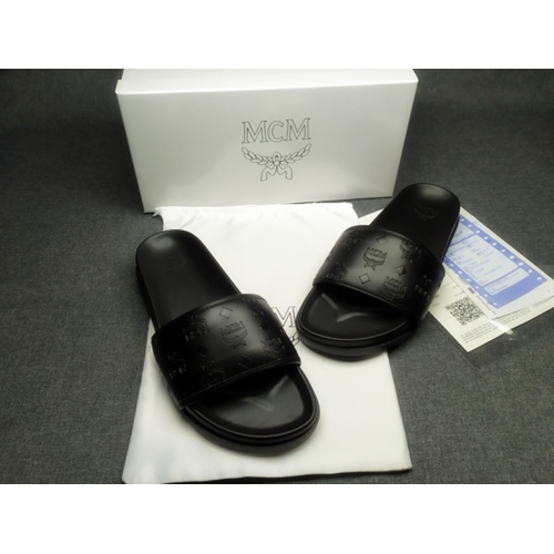 Replica MCM Slippers For Men #970654 $42.00 USD for Wholesale