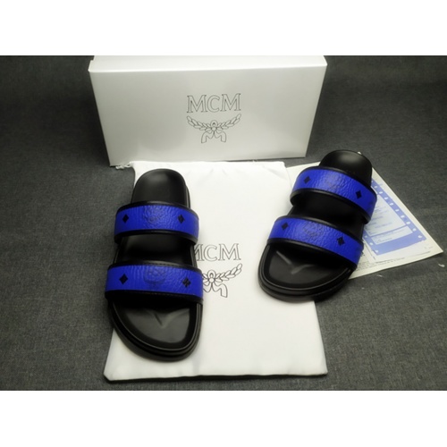 Replica MCM Slippers For Men #970658 $42.00 USD for Wholesale