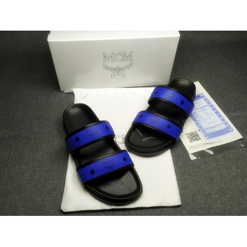 Replica MCM Slippers For Men #970658 $42.00 USD for Wholesale