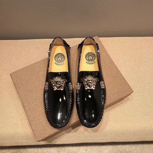 Replica Versace Leather Shoes For Men #971286 $64.00 USD for Wholesale