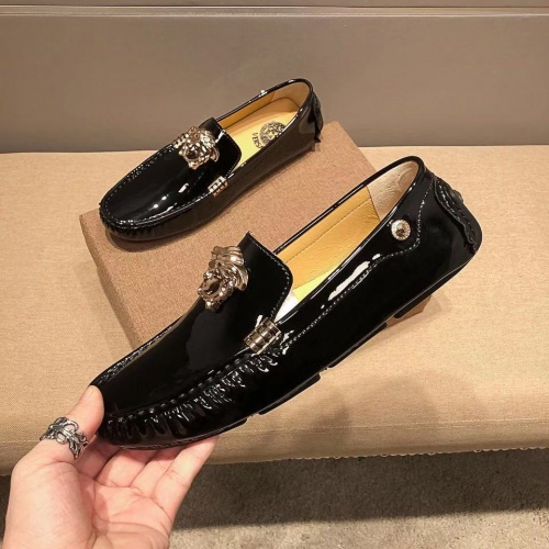 Replica Versace Leather Shoes For Men #971286 $64.00 USD for Wholesale