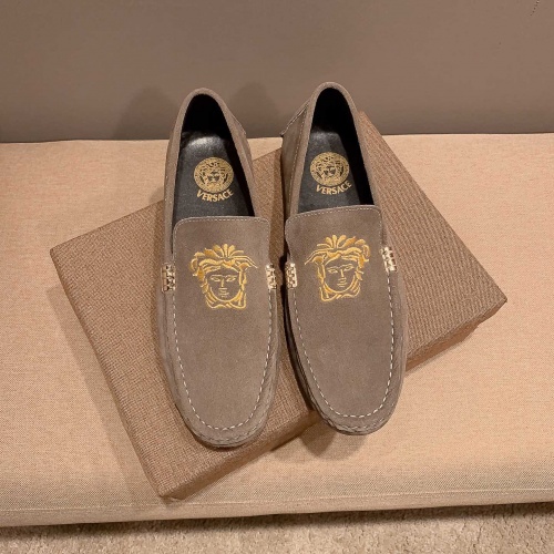Replica Versace Leather Shoes For Men #971289 $68.00 USD for Wholesale