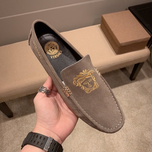Replica Versace Leather Shoes For Men #971289 $68.00 USD for Wholesale