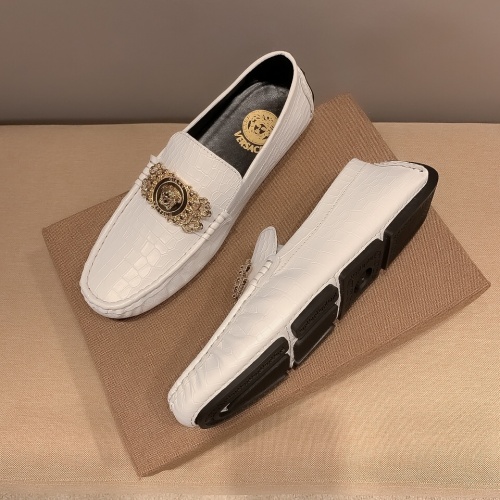 Replica Versace Leather Shoes For Men #971291 $68.00 USD for Wholesale