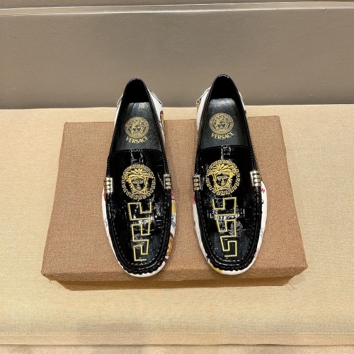 Replica Versace Leather Shoes For Men #971293 $68.00 USD for Wholesale