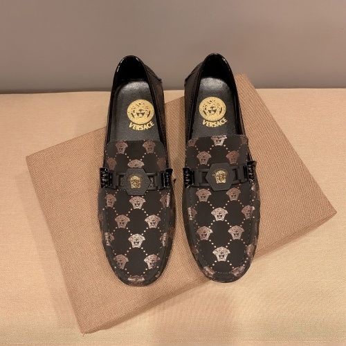 Replica Versace Leather Shoes For Men #971295 $68.00 USD for Wholesale