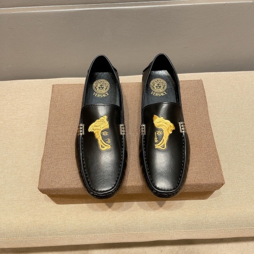 Replica Versace Leather Shoes For Men #971300 $68.00 USD for Wholesale