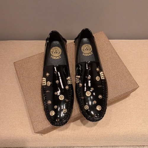 Replica Versace Leather Shoes For Men #971303 $72.00 USD for Wholesale
