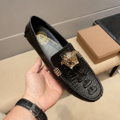 Replica Versace Leather Shoes For Men #971304 $72.00 USD for Wholesale