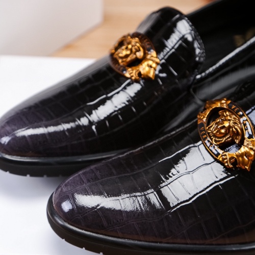 Replica Versace Leather Shoes For Men #971306 $76.00 USD for Wholesale
