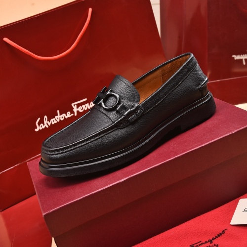 Replica Salvatore Ferragamo Leather Shoes For Men #971488 $125.00 USD for Wholesale