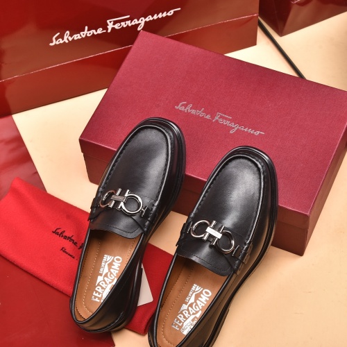 Replica Salvatore Ferragamo Leather Shoes For Men #971489 $125.00 USD for Wholesale