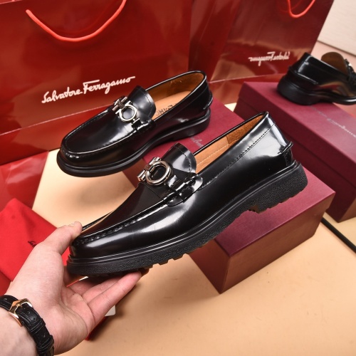 Replica Salvatore Ferragamo Leather Shoes For Men #971490 $125.00 USD for Wholesale