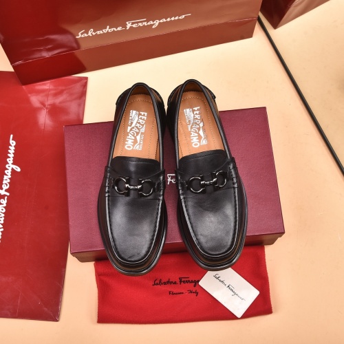 Replica Salvatore Ferragamo Leather Shoes For Men #971499 $125.00 USD for Wholesale