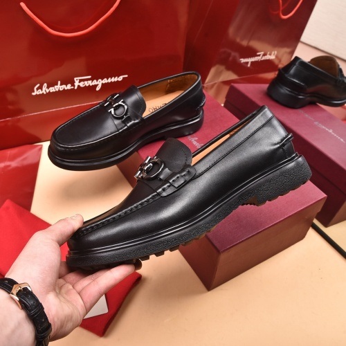 Replica Salvatore Ferragamo Leather Shoes For Men #971499 $125.00 USD for Wholesale