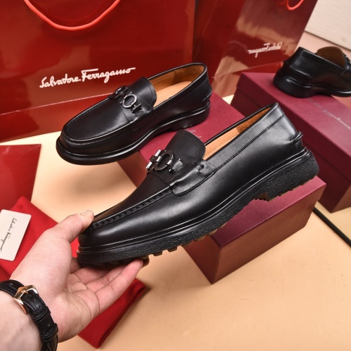 Replica Salvatore Ferragamo Leather Shoes For Men #971500 $125.00 USD for Wholesale