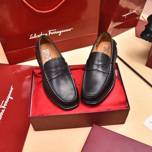 Replica Salvatore Ferragamo Leather Shoes For Men #971507 $125.00 USD for Wholesale
