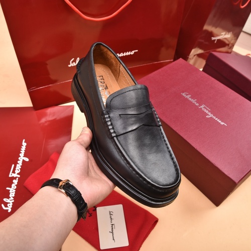 Replica Salvatore Ferragamo Leather Shoes For Men #971507 $125.00 USD for Wholesale