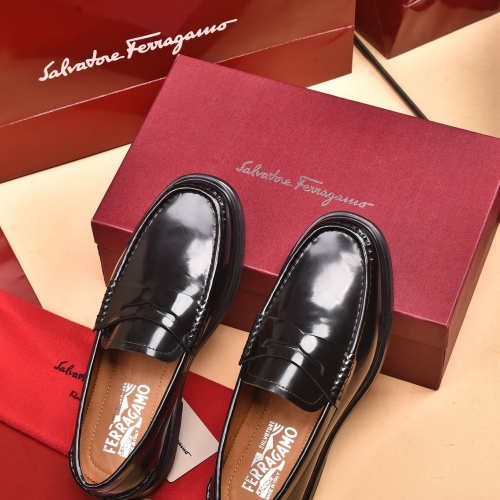 Replica Salvatore Ferragamo Leather Shoes For Men #971508 $125.00 USD for Wholesale