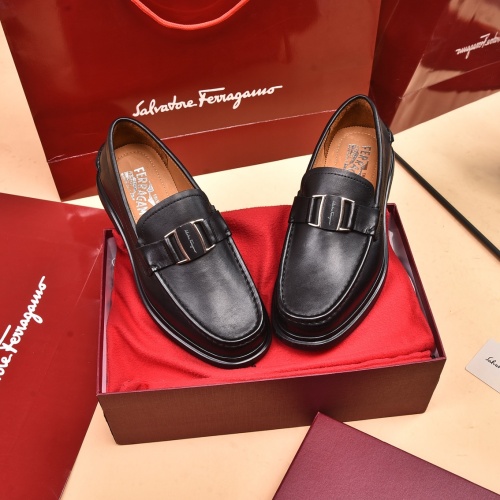 Replica Salvatore Ferragamo Leather Shoes For Men #971509 $125.00 USD for Wholesale
