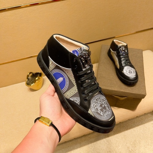 Replica Versace High Tops Shoes For Men #971542 $82.00 USD for Wholesale