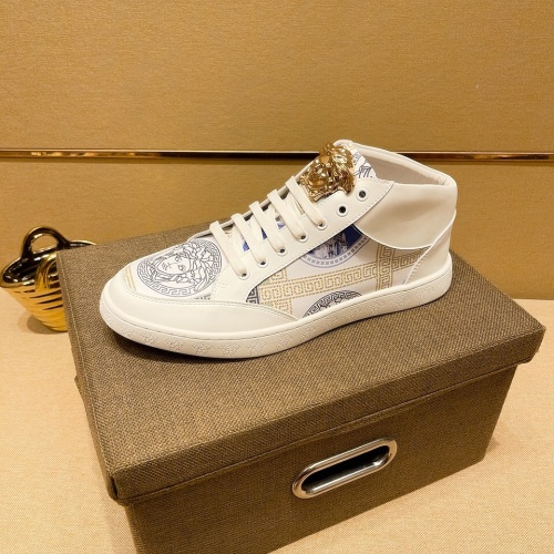 Replica Versace High Tops Shoes For Men #971543 $82.00 USD for Wholesale