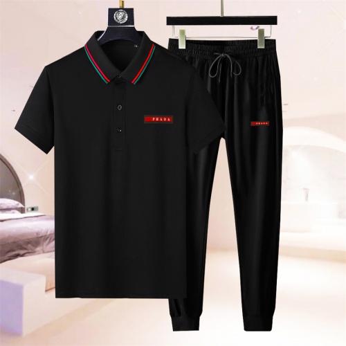 Prada Tracksuits Short Sleeved For Men #972577 $76.00 USD, Wholesale Replica Prada Tracksuits