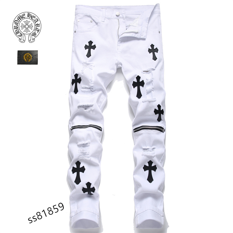 Chrome Hearts Jeans For Men #829312 $48.00 USD, Wholesale Replica