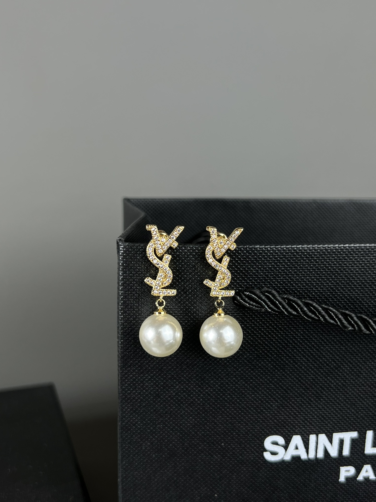 ysl pearl earrings