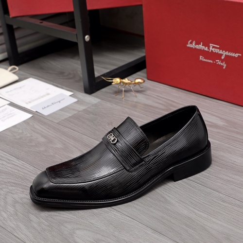 Replica Salvatore Ferragamo Leather Shoes For Men #973103 $92.00 USD for Wholesale