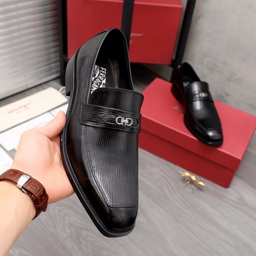 Replica Salvatore Ferragamo Leather Shoes For Men #973103 $92.00 USD for Wholesale