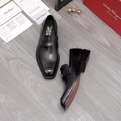 Replica Salvatore Ferragamo Leather Shoes For Men #973103 $92.00 USD for Wholesale
