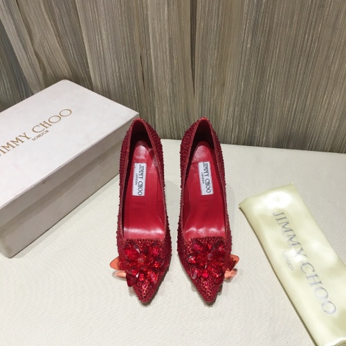 Replica Jimmy Choo High-Heeled Shoes For Women #973121 $85.00 USD for Wholesale