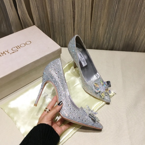 Jimmy Choo High-Heeled Shoes For Women #973125 $85.00 USD, Wholesale Replica Jimmy Choo High-Heeled Shoes