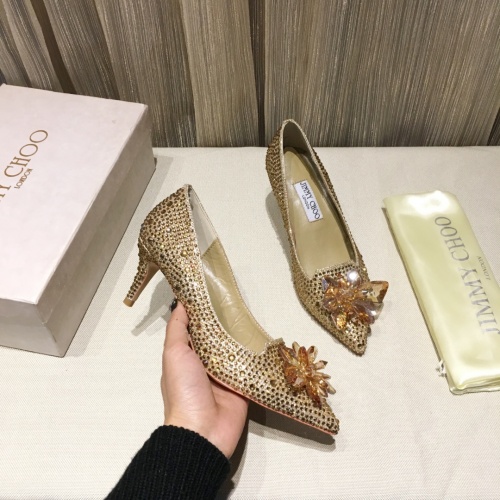 Jimmy Choo High-Heeled Shoes For Women #973135 $85.00 USD, Wholesale Replica Jimmy Choo High-Heeled Shoes