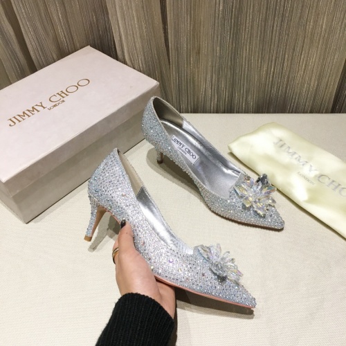 Replica Jimmy Choo High-Heeled Shoes For Women #973136 $85.00 USD for Wholesale