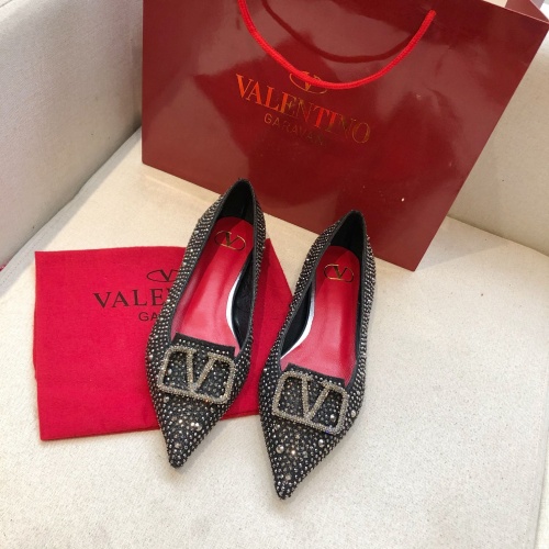 Replica Valentino Flat Shoes For Women #973148 $88.00 USD for Wholesale