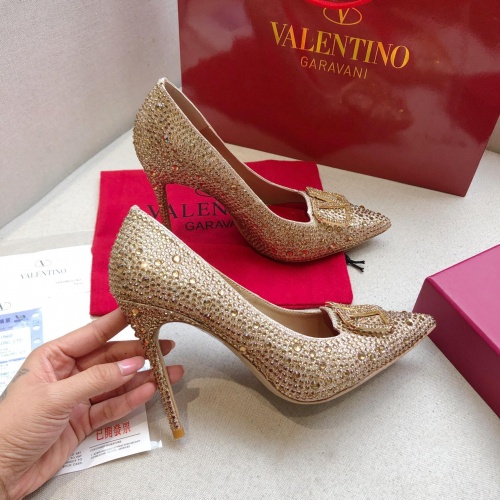 Replica Valentino High-Heeled Shoes For Women #973159 $88.00 USD for Wholesale