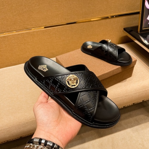 Replica Versace Slippers For Men #973316 $48.00 USD for Wholesale
