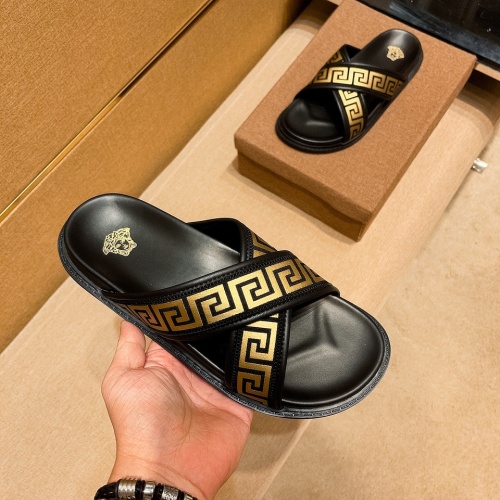 Replica Versace Slippers For Men #973323 $48.00 USD for Wholesale