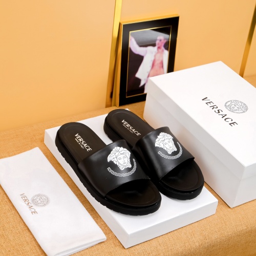 Replica Versace Slippers For Men #973350 $48.00 USD for Wholesale
