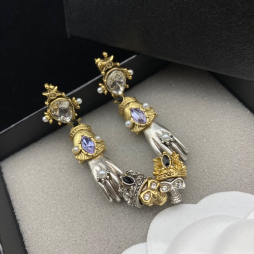 Replica Alexander McQueen Earrings For Women #973522 $38.00 USD for Wholesale