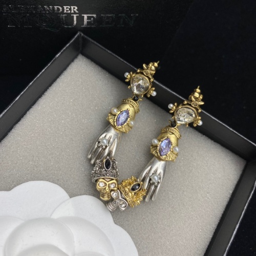 Replica Alexander McQueen Earrings For Women #973522 $38.00 USD for Wholesale