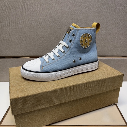 Replica Philipp Plein PP High Tops Shoes For Men #974631 $98.00 USD for Wholesale