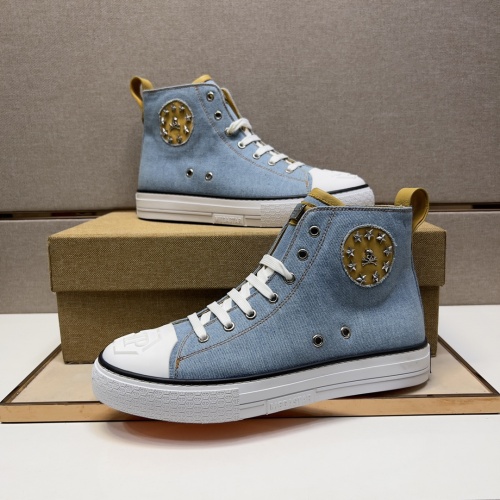 Replica Philipp Plein PP High Tops Shoes For Men #974631 $98.00 USD for Wholesale