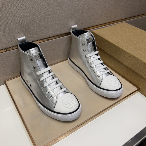 Replica Philipp Plein PP High Tops Shoes For Men #974633 $98.00 USD for Wholesale