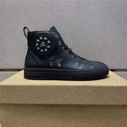 Replica Philipp Plein PP High Tops Shoes For Men #974634 $98.00 USD for Wholesale