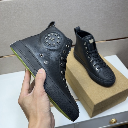 Replica Philipp Plein PP High Tops Shoes For Men #974634 $98.00 USD for Wholesale