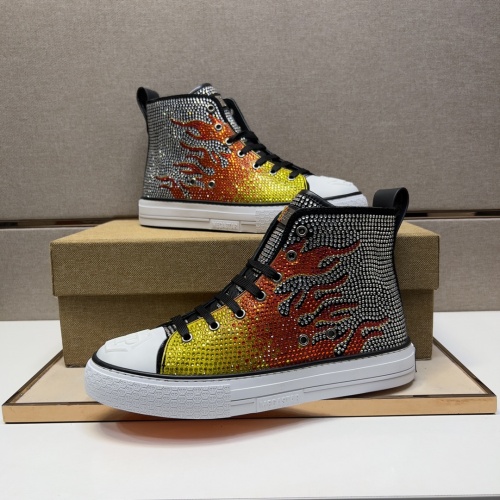 Replica Philipp Plein PP High Tops Shoes For Men #974639 $102.00 USD for Wholesale