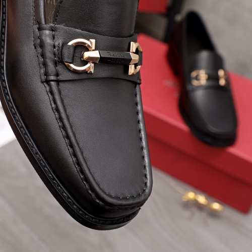 Replica Salvatore Ferragamo Leather Shoes For Men #974665 $88.00 USD for Wholesale